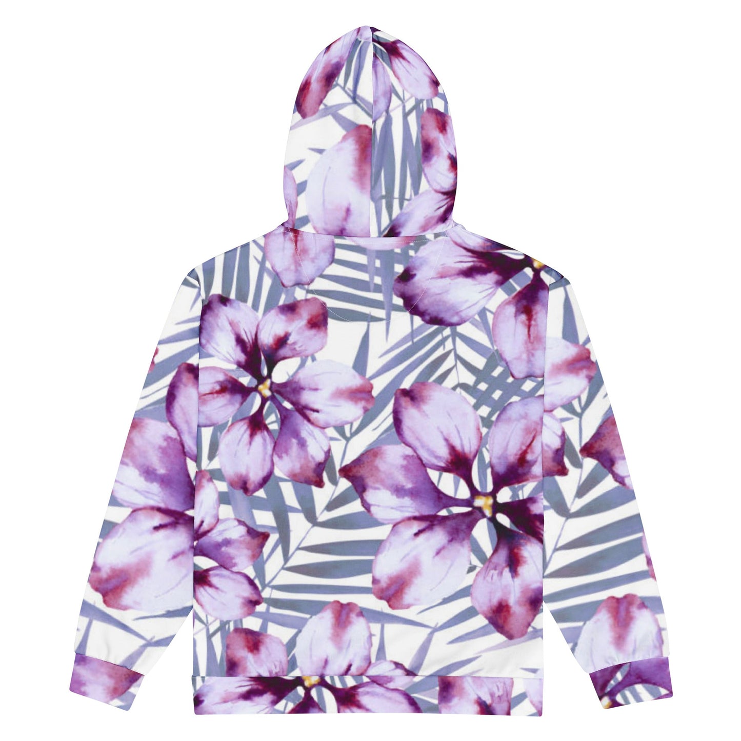Unisex zip hoodie, Lavender White color Jacket, Floral Hoodie, Festival Zipper Sweatshirt, Floral hoodie, Streetwear - PratSN