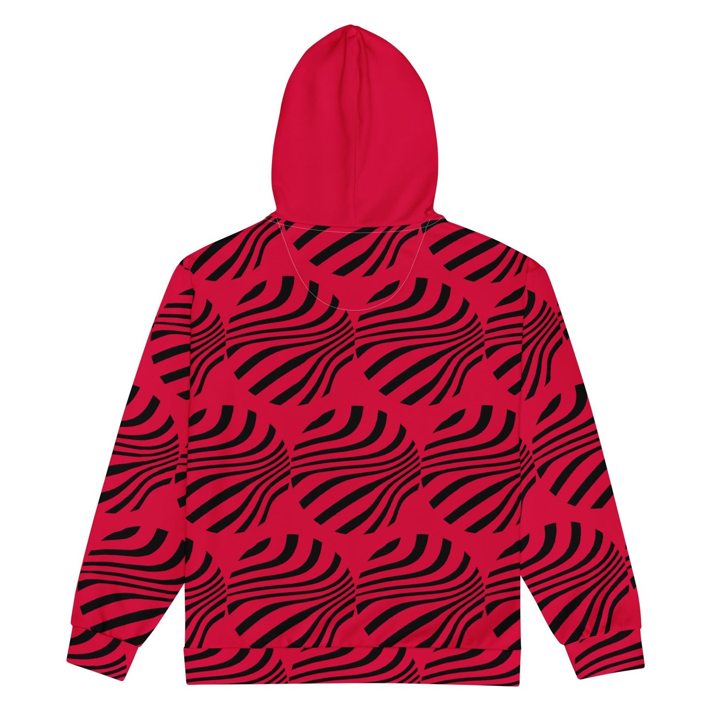 Unisex zip hoodie Red Black Vintage hoodie - PratSN