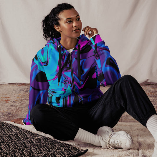 Unisex zip hoodie, Women's Abstract jacket - PratSN