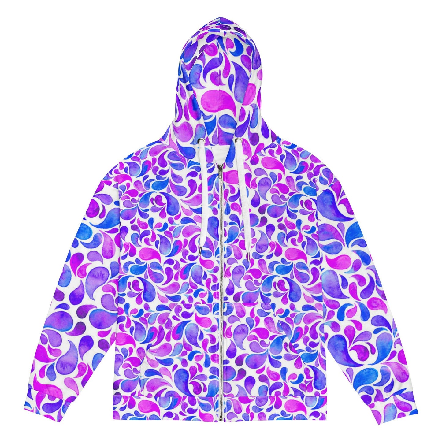 Unisex zip hoodie Women's Floral hoodie Streetwear Festival Zipper Sweatshirt, Floral hoodie, Jacket - PratSN