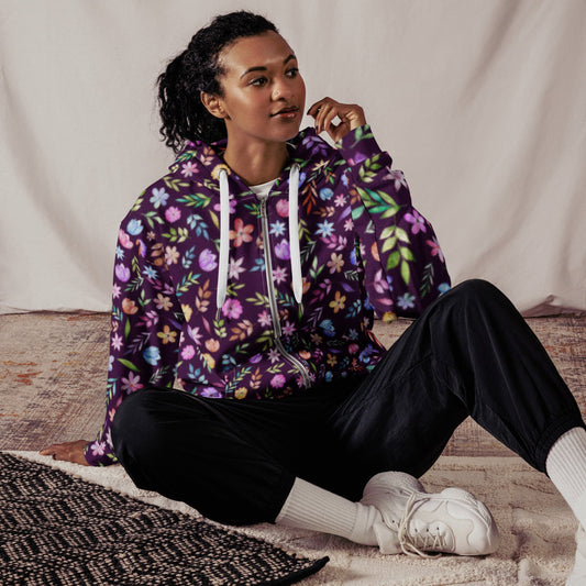 Unisex zip hoodie, Women's Floral Jacket - PratSN