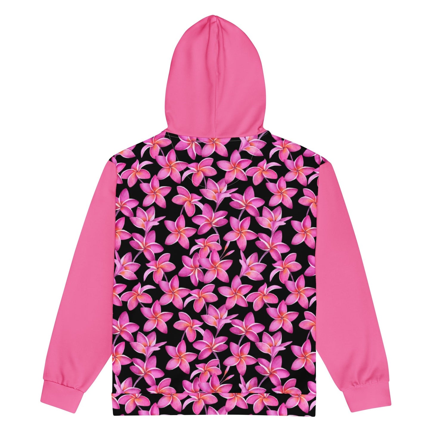 Unisex zip hoodie, Women's Hawaiian Pink Jacket, Cherry Blossom Floral Hoodie, Festival Zipper Sweatshirt, Floral hoodie, Streetwear - PratSN
