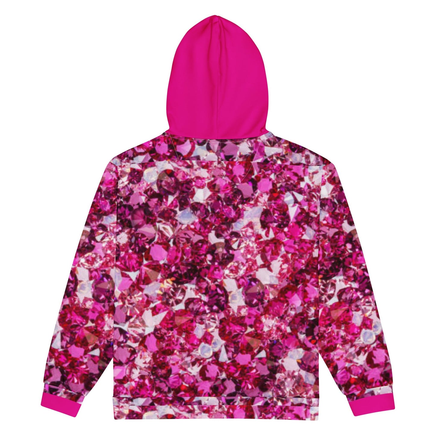 Unisex zip hoodie, Women's Rhinestone Print Jacket, Hoodie, Festival Zipper Sweatshirt, Floral hoodie, Streetwear - PratSN