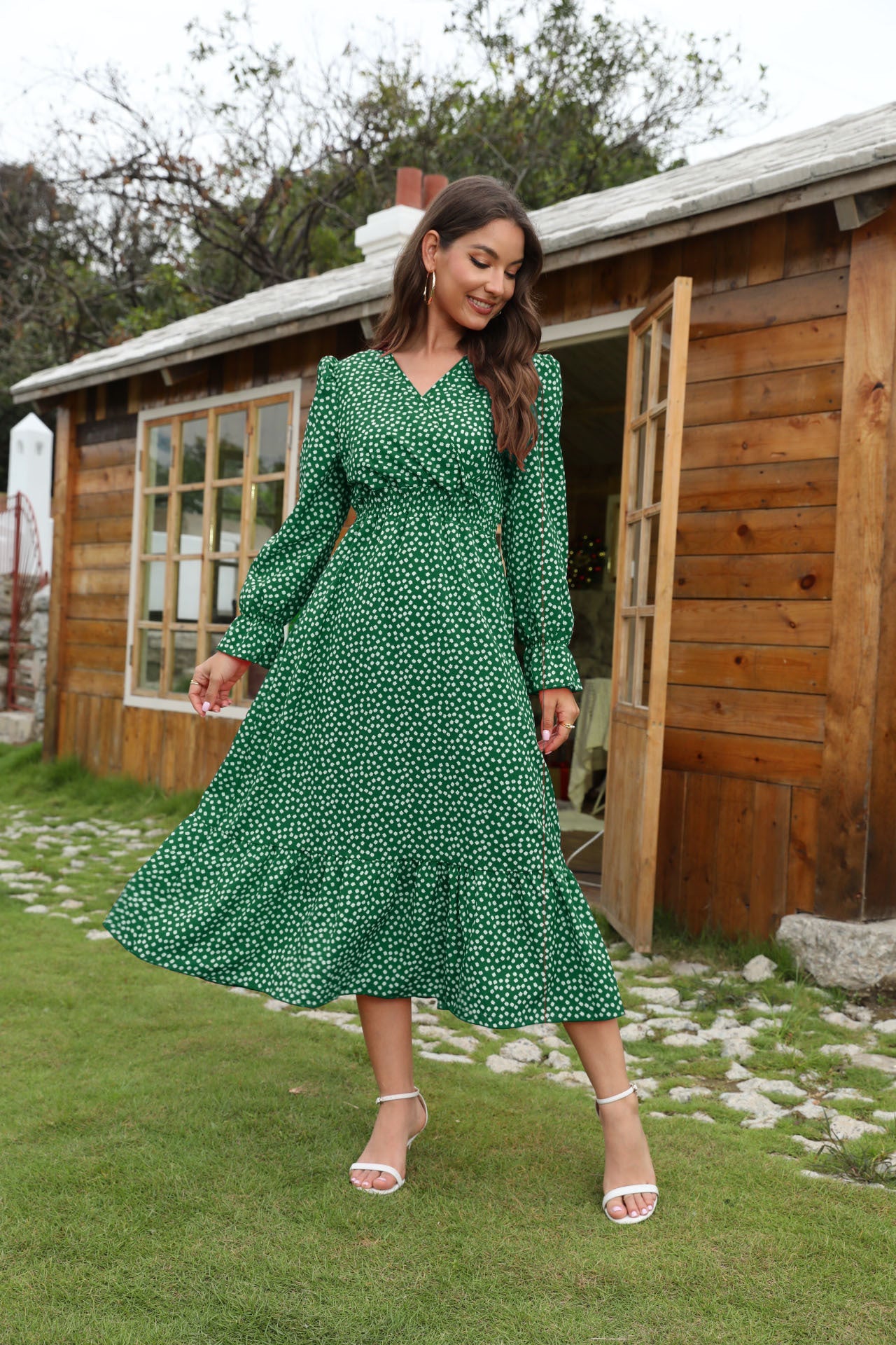 V - neck Vacation European And American Style Dress - PratSN