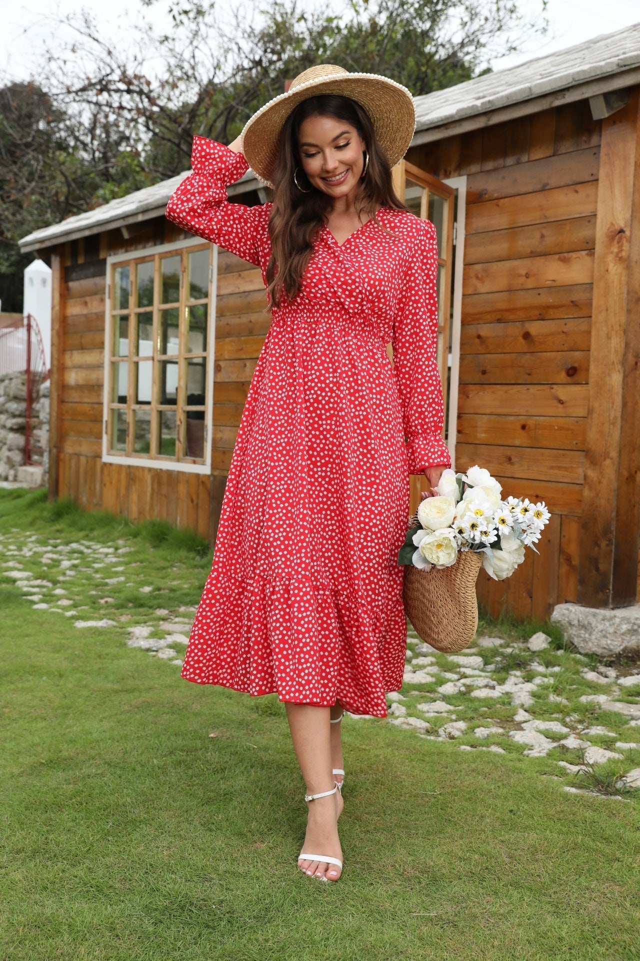 V - neck Vacation European And American Style Dress - PratSN