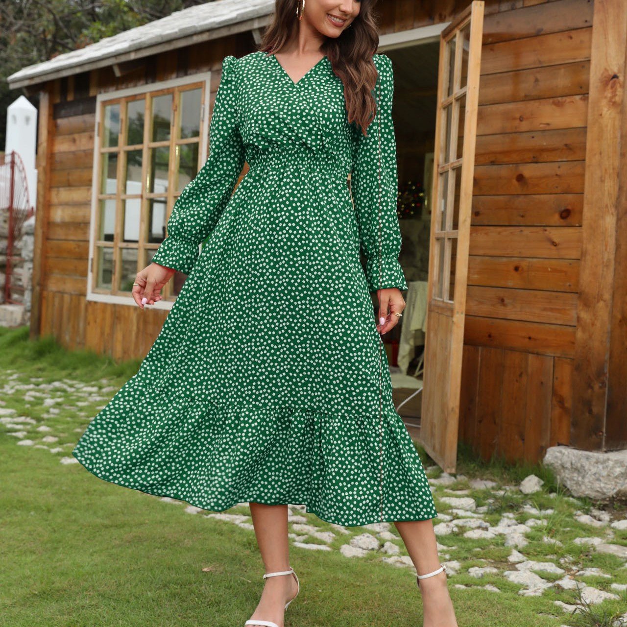 V - neck Vacation European And American Style Dress - PratSN