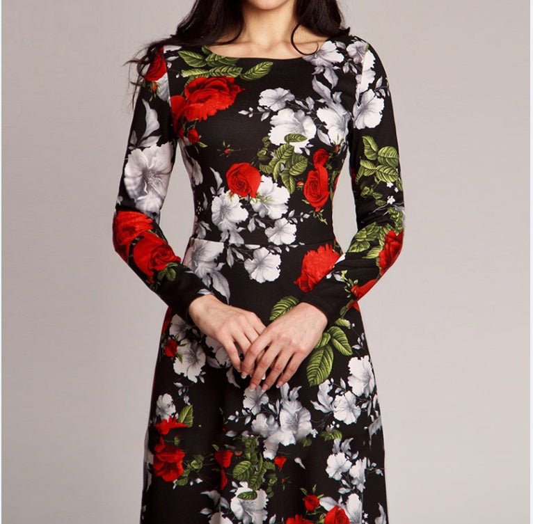 Vintage floral print dress - PratSN
