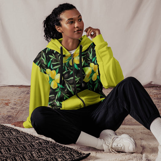 Vintage Inspired Yellow Unisex Zip - Up Hoodie - PratSN