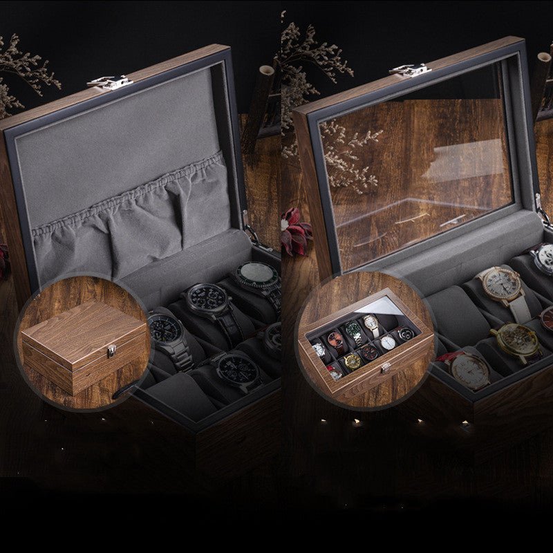 Walnut Watch Storage Organizer Box Simple Household - PratSN
