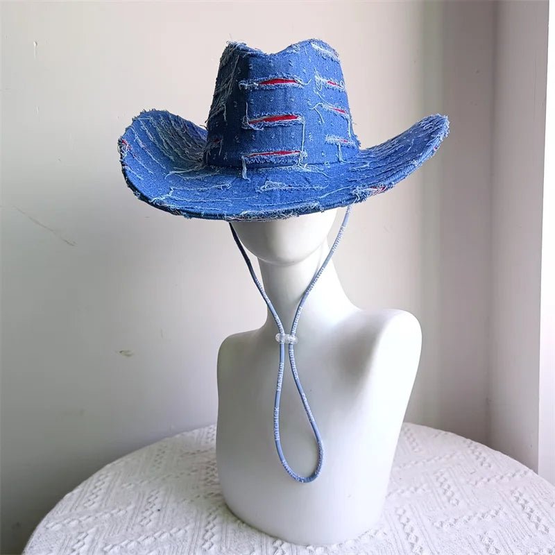 Western ethnic style cowboy hat tassel cowboy series fashion unisex jazz with heart shape decoration western cowboy hat - PratSN