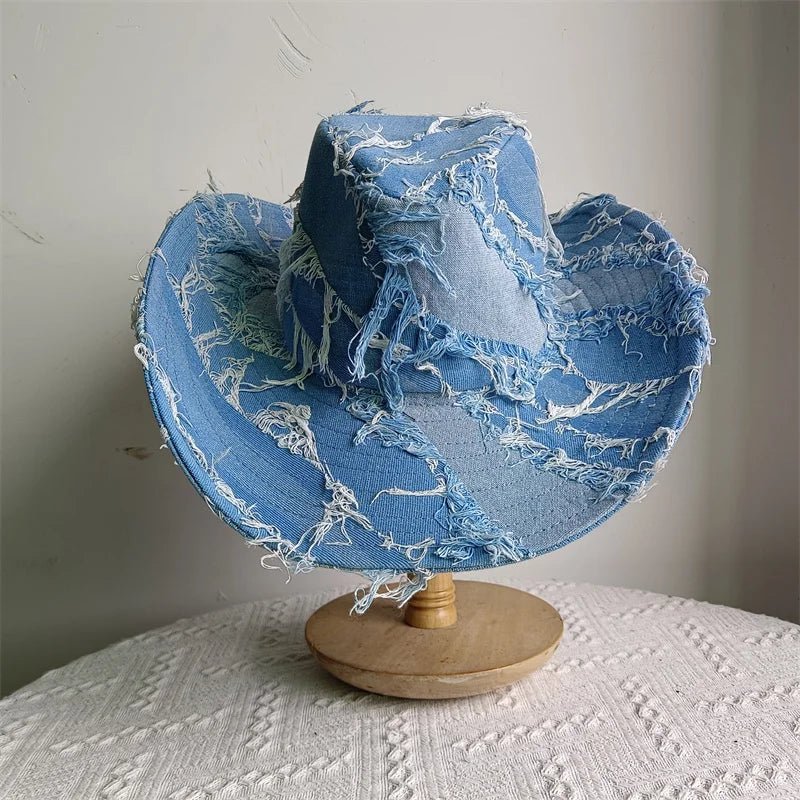 Western ethnic style cowboy hat tassel cowboy series fashion unisex jazz with heart shape decoration western cowboy hat - PratSN
