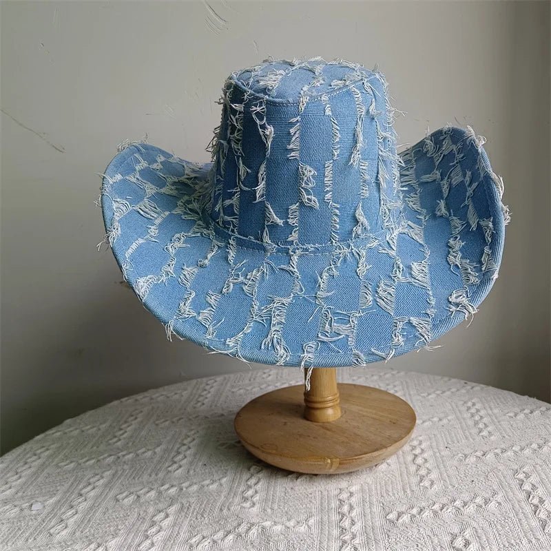 Western ethnic style cowboy hat tassel cowboy series fashion unisex jazz with heart shape decoration western cowboy hat - PratSN