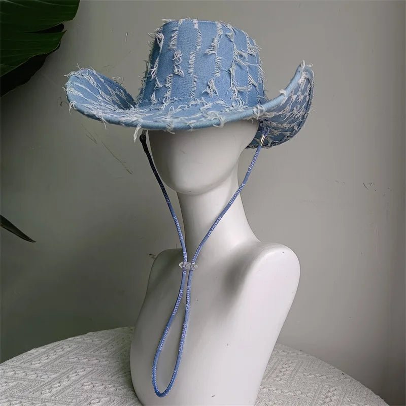 Western ethnic style cowboy hat tassel cowboy series fashion unisex jazz with heart shape decoration western cowboy hat - PratSN