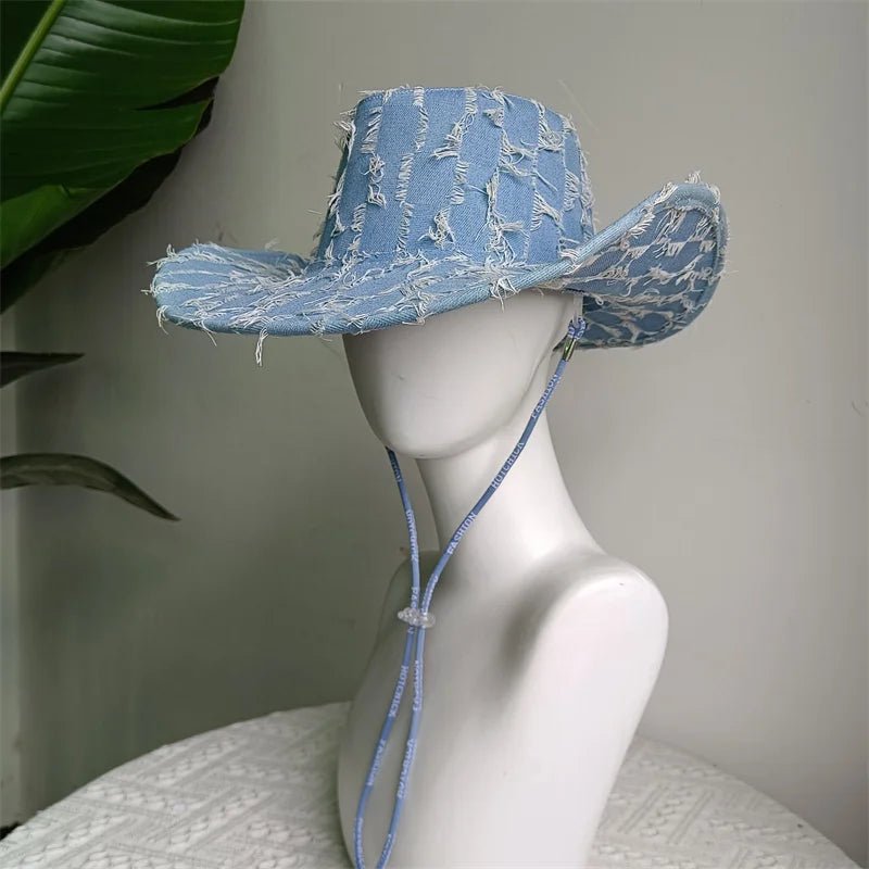 Western ethnic style cowboy hat tassel cowboy series fashion unisex jazz with heart shape decoration western cowboy hat - PratSN