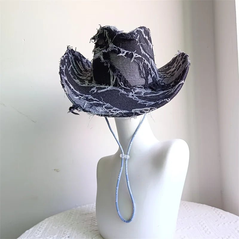 Western ethnic style cowboy hat tassel cowboy series fashion unisex jazz with heart shape decoration western cowboy hat - PratSN