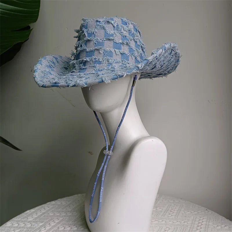 Western ethnic style cowboy hat tassel cowboy series fashion unisex jazz with heart shape decoration western cowboy hat - PratSN