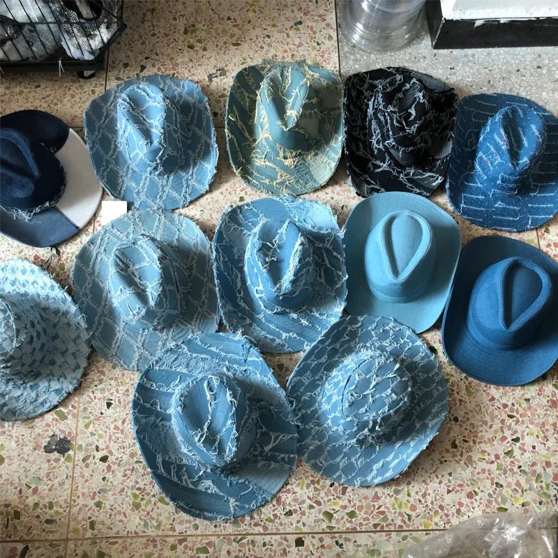 Western ethnic style cowboy hat tassel cowboy series fashion unisex jazz with heart shape decoration western cowboy hat - PratSN