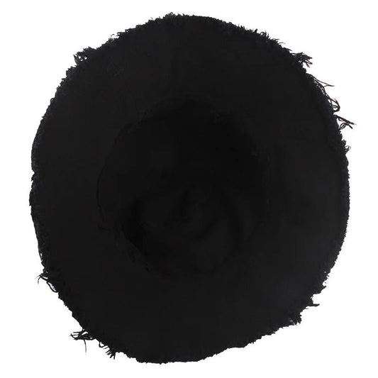 Wholesale Cotton Fringed Fisherman Cap Soft Aluminum Wire Shape Water Wash Bucket Hat Women Four Seasons Solid Outing Basin Hat - PratSN