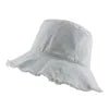 Wholesale Cotton Fringed Fisherman Cap Soft Aluminum Wire Shape Water Wash Bucket Hat Women Four Seasons Solid Outing Basin Hat - PratSN