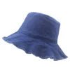 Wholesale Cotton Fringed Fisherman Cap Soft Aluminum Wire Shape Water Wash Bucket Hat Women Four Seasons Solid Outing Basin Hat - PratSN