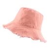 Wholesale Cotton Fringed Fisherman Cap Soft Aluminum Wire Shape Water Wash Bucket Hat Women Four Seasons Solid Outing Basin Hat - PratSN