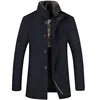 Winter High - quality Wool Fleece Jacket, Mid - length Wool Coat Men's Style, Stand Collar Design, Suitable for Business. - PratSN