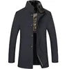 Winter High - quality Wool Fleece Jacket, Mid - length Wool Coat Men's Style, Stand Collar Design, Suitable for Business. - PratSN