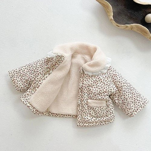 Winter Infant Baby Girls Thicken Warm Jacket Coat Newborn Baby Girls Plush Cardigan Coat Children Thicken Warm Clothes - PratSN