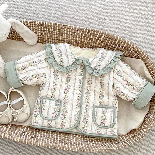 Winter Infant Baby Girls Thicken Warm Jacket Coat Newborn Baby Girls Plush Cardigan Coat Children Thicken Warm Clothes - PratSN