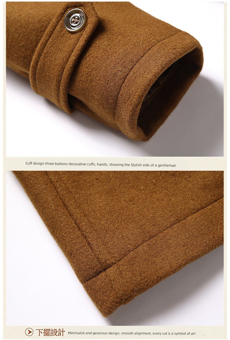 Winter New Arrival Middle - Aged Men Woolen Coat Outwear Casual Middle - Aged and Elderly Thickened Woolen Jacket Dad Wear - PratSN