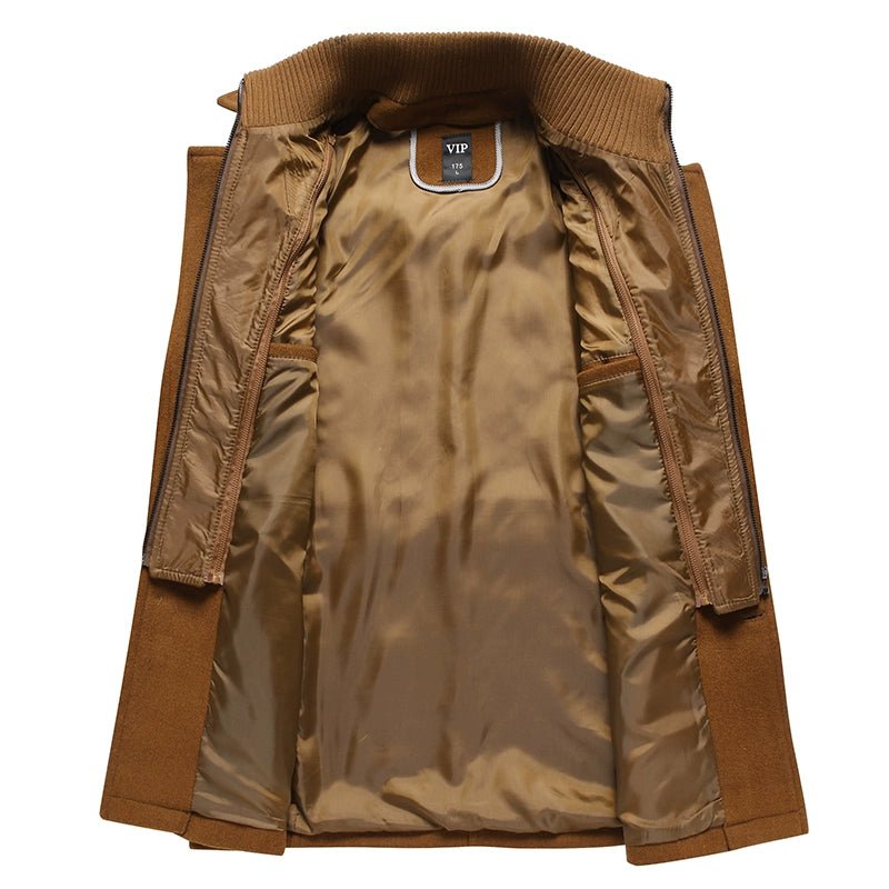 Winter New Arrival Middle - Aged Men Woolen Coat Outwear Casual Middle - Aged and Elderly Thickened Woolen Jacket Dad Wear - PratSN
