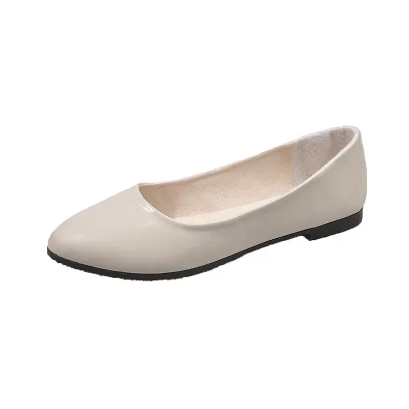 Women Candy Color Ballet Flats White Wedding Shoes Woman Flats Patent Leather Slip on Shoes Ladies Boat Shoes - PratSN