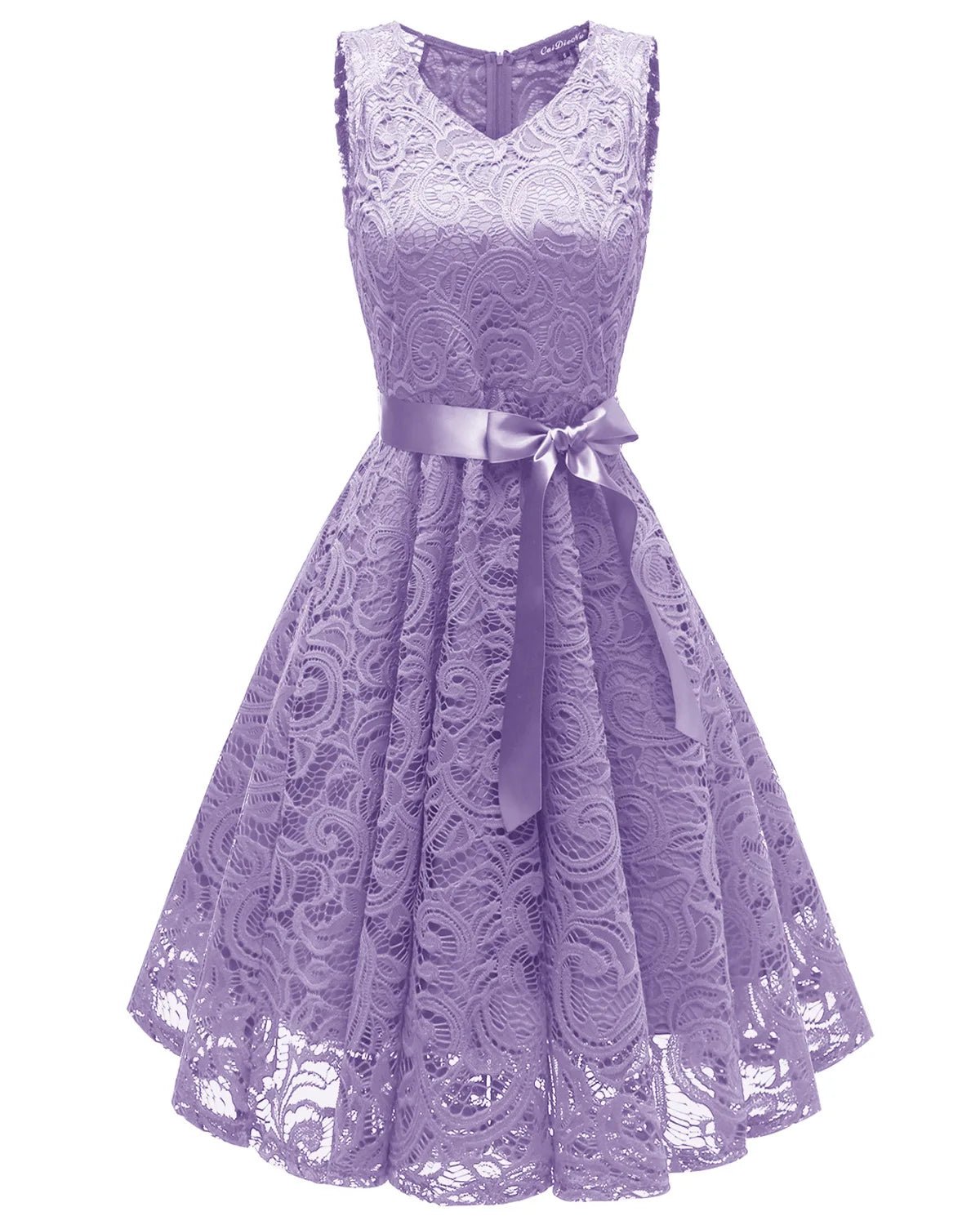 Women Casual Sleeveless Lace Elegant Casual Party Pleated Party Dresses - PratSN