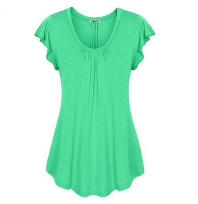 Women Dress Ladies Short Sleeves Shirts Plus Size 6xl - PratSN