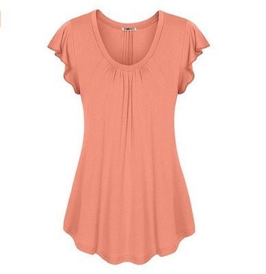 Women Dress Ladies Short Sleeves Shirts Plus Size 6xl - PratSN