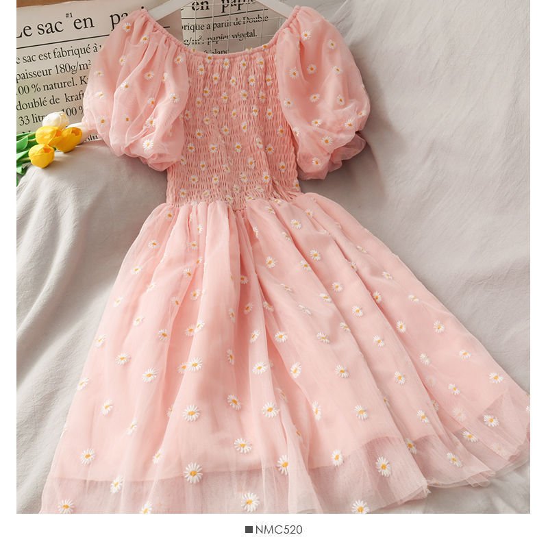 Women Dresses Summer V Neck Floral Print Boho Beach Dress - PratSN