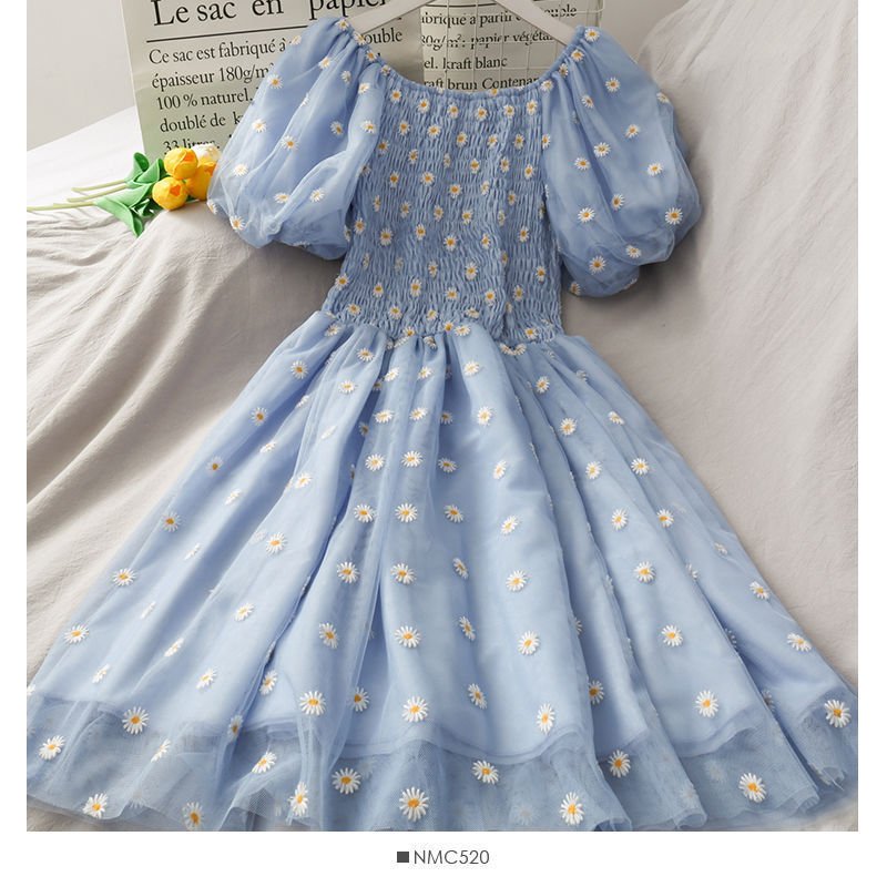 Women Dresses Summer V Neck Floral Print Boho Beach Dress - PratSN