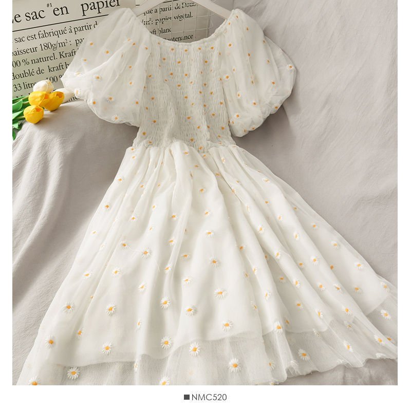 Women Dresses Summer V Neck Floral Print Boho Beach Dress - PratSN