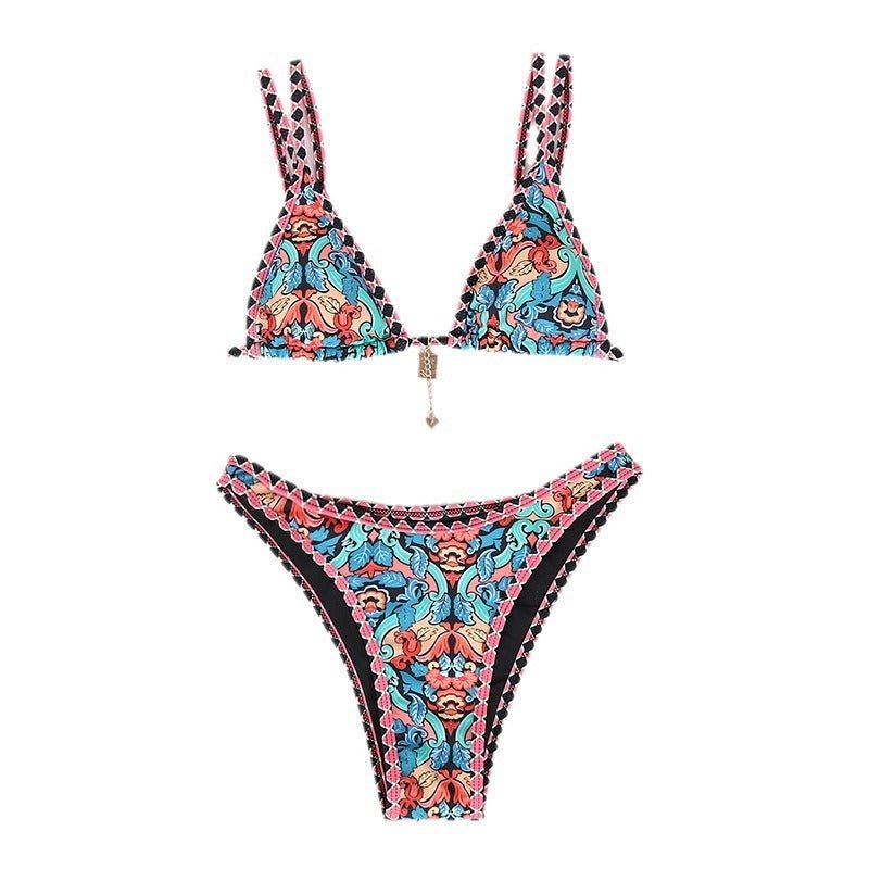 Women's 4 - color Printed Swimwear Bikini Dress - PratSN