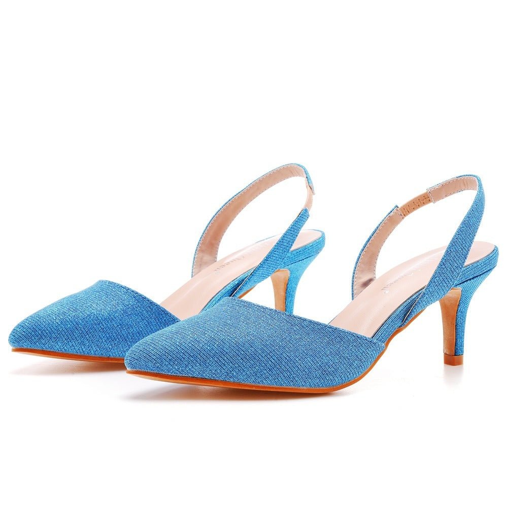 Women's 6cm Low - cut Pointed - toe Color - changing Cloth Plus Size Sandals - PratSN