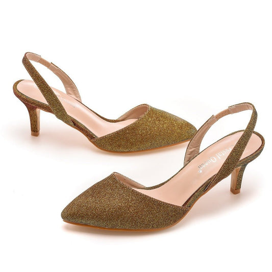 Women's 6cm Low - cut Pointed - toe Color - changing Cloth Plus Size Sandals - PratSN