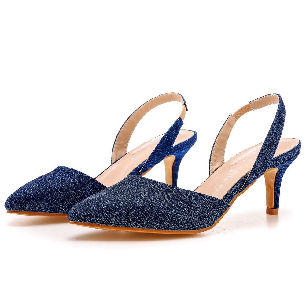 Women's 6cm Low - cut Pointed - toe Color - changing Cloth Plus Size Sandals - PratSN