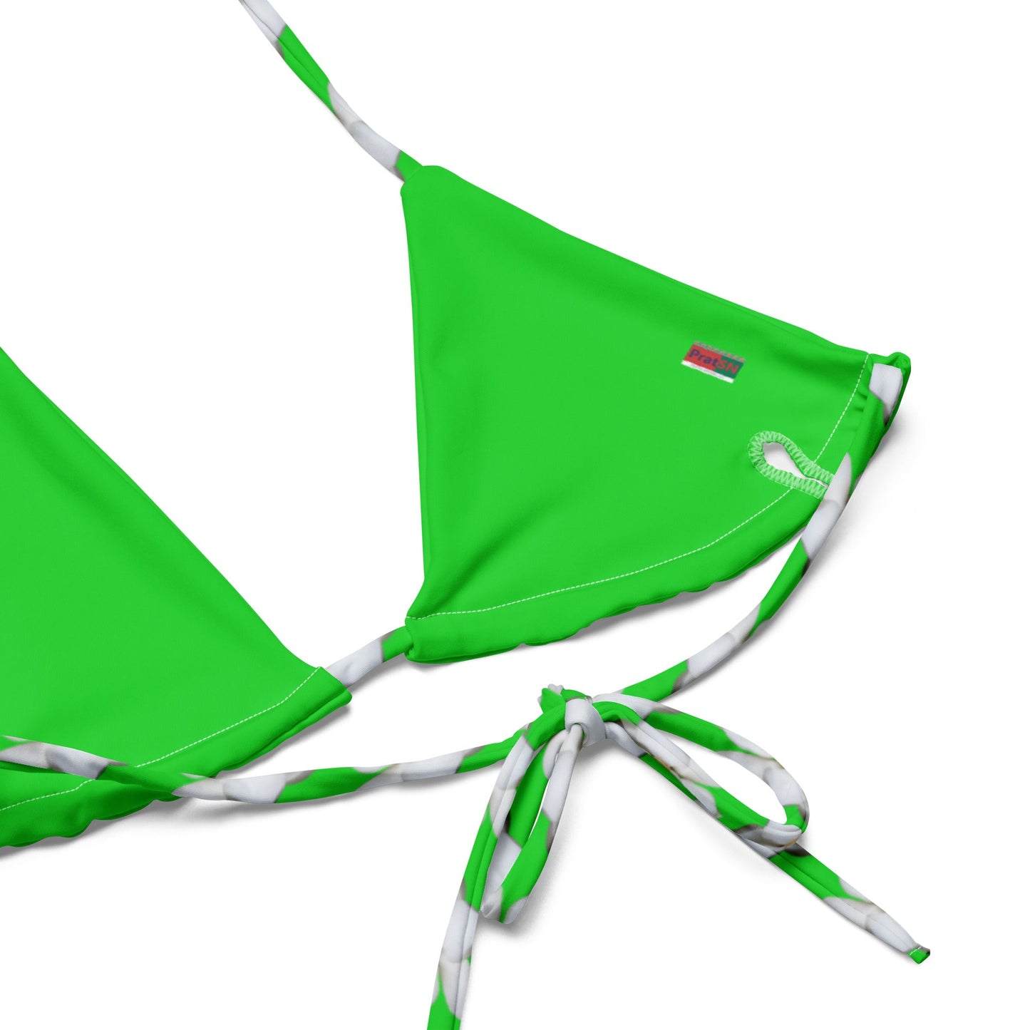 Women's All - over pri string bikini, Green White Floral Swimwear, Floral Bikini, Cute Summer Bikini - PratSN