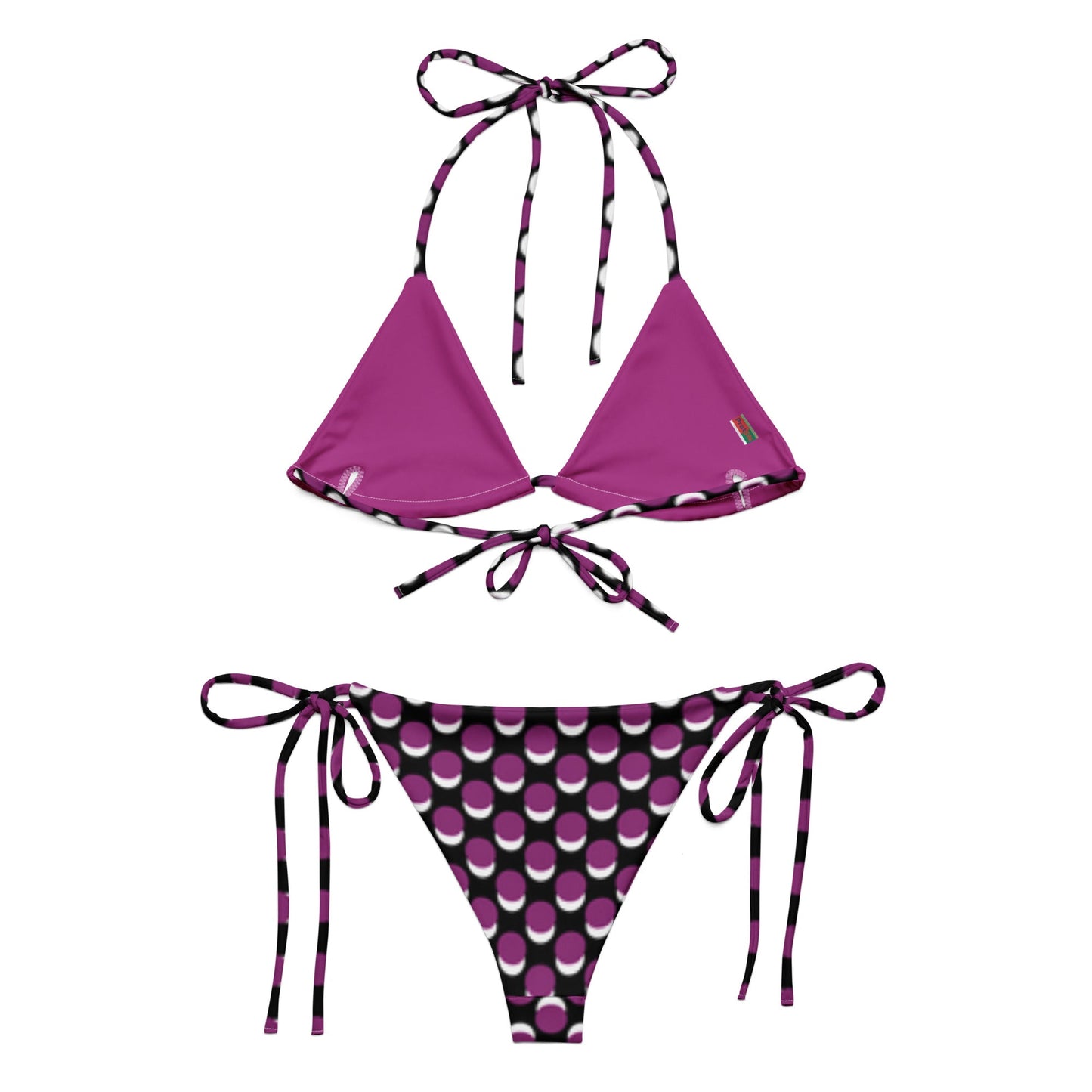 Women's All - over print string bikini, Bathing Suit, Floral Bikini, Cute Summer Bikini - PratSN
