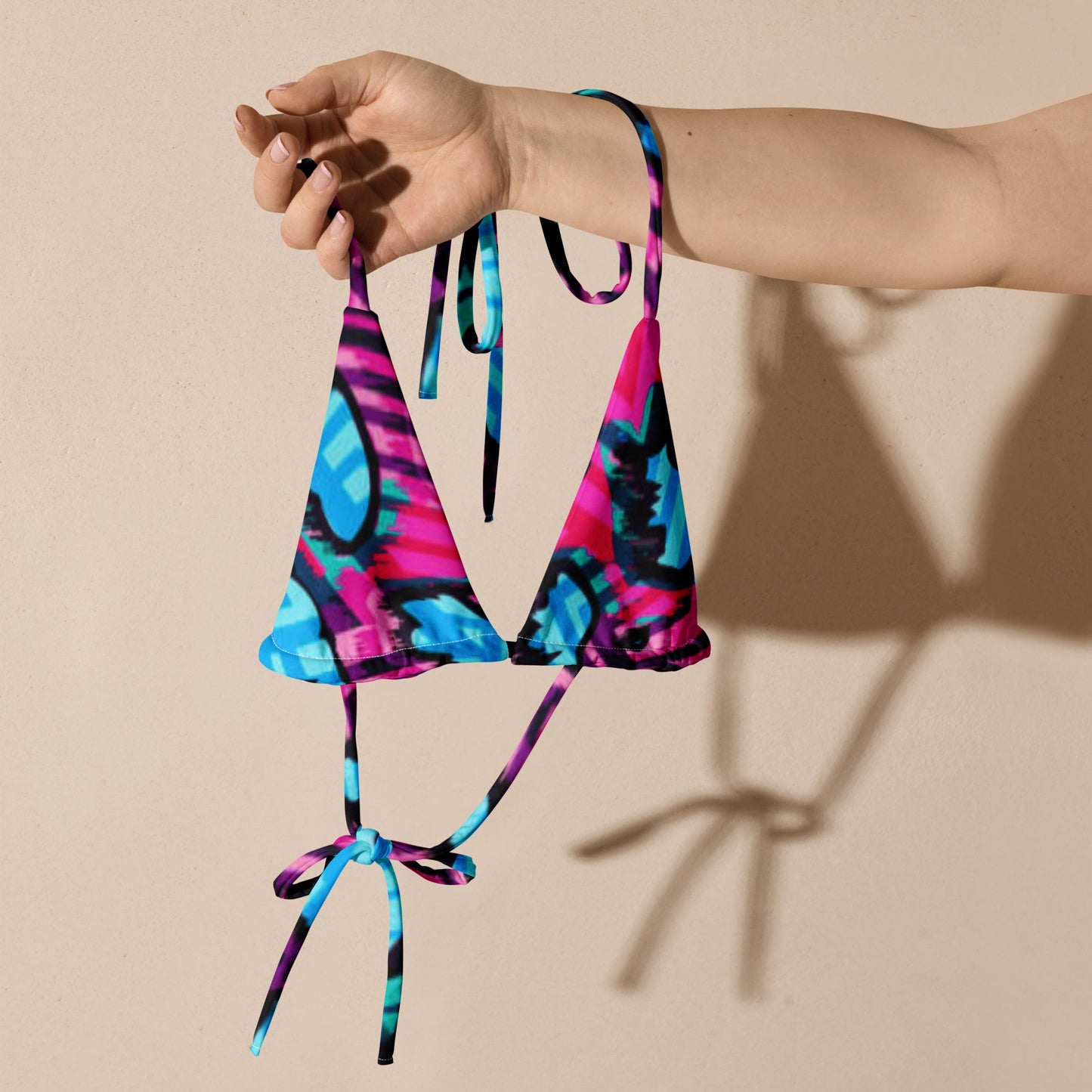 Women's all - over print string bikini, classy bikini, cute summer bikini - PratSN