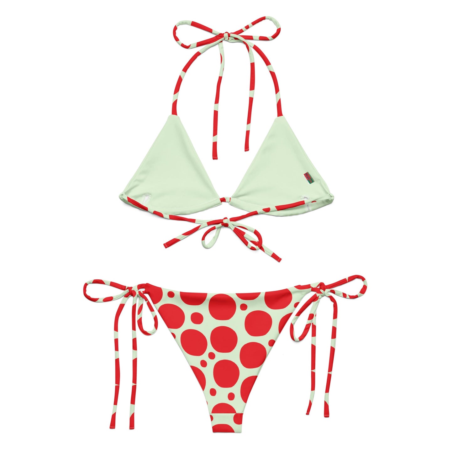 Women's all - over print string bikini, cute Summer Bikini - PratSN
