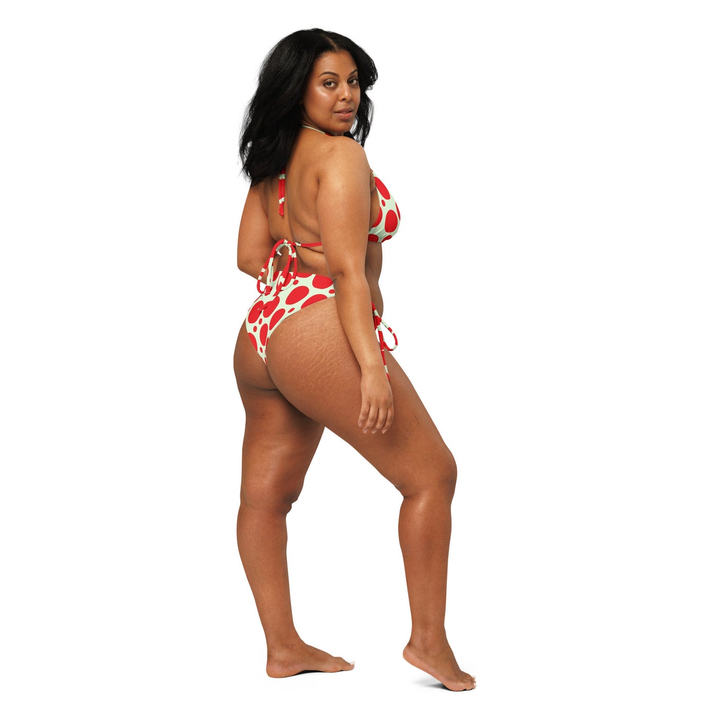 Women's all - over print string bikini, cute Summer Bikini - PratSN