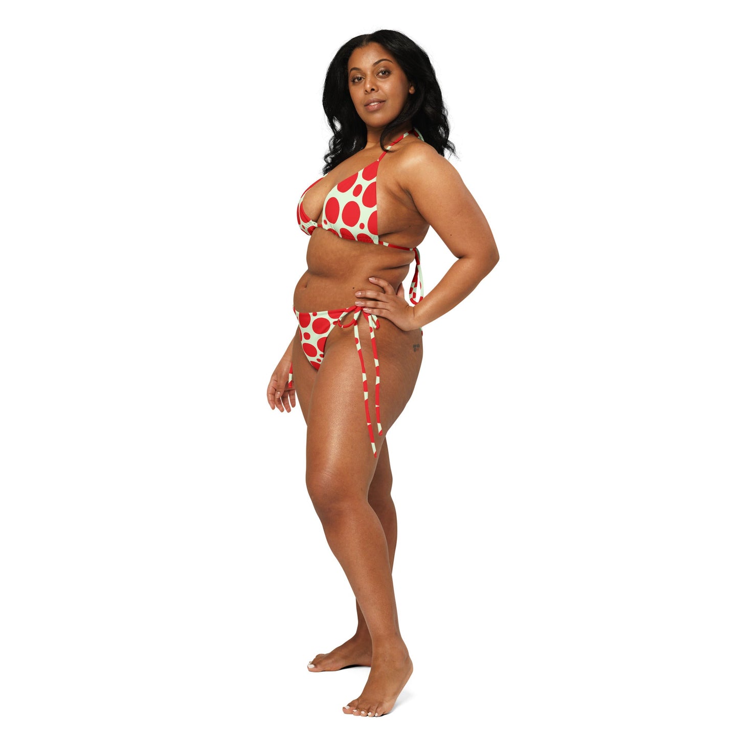 Women's all - over print string bikini, cute Summer Bikini - PratSN