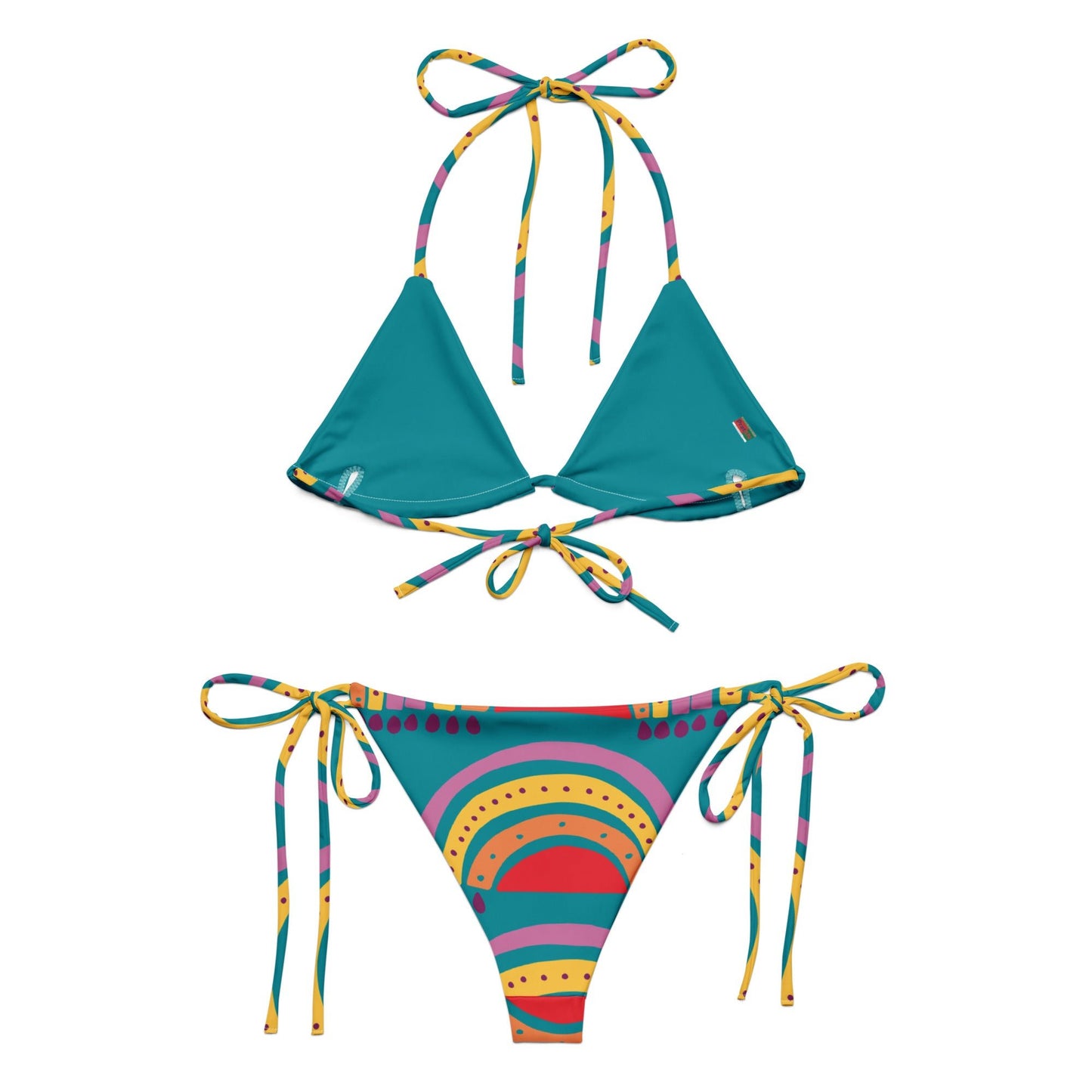 Women's all - over print string bikini, cute Summer Bikini Regular price - PratSN