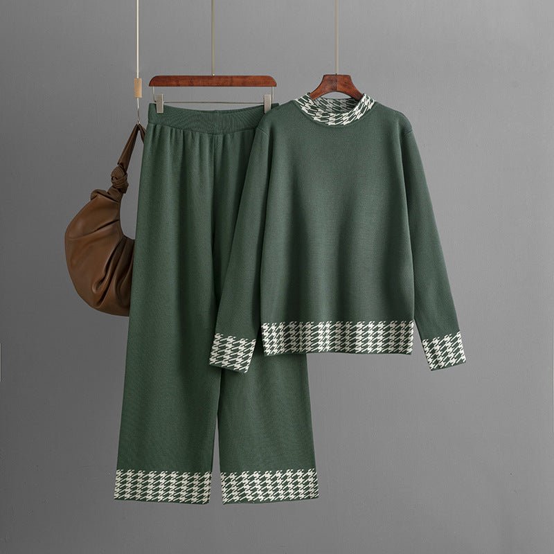 Women's Autumn And Winter Loose Pullover Two - piece Set - PratSN